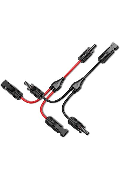 Choice black red Power Solar Connectors 30A Y-Branch Cable, Solar Cable Paral...