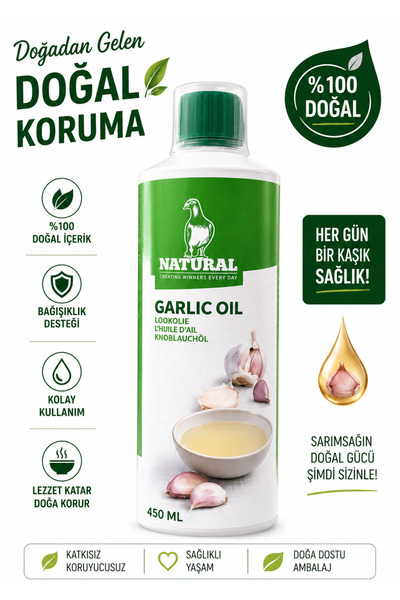 Natural Sarımsak Yağı 450gr - Kuşlar İçin Özel Ürün