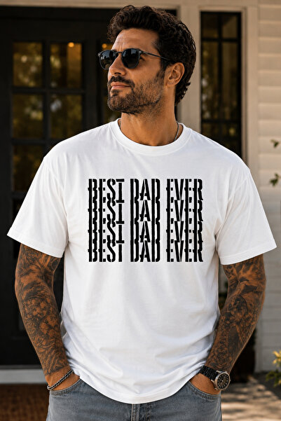 Büşra Çetin Best Dad Ever Oversize Men's T-Shirt, Dad T-Shirt, Grandpa T-Shir...
