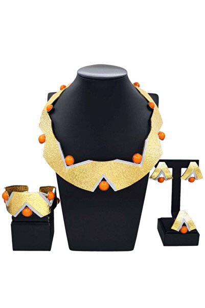 Choice 45cm resizable H00725 Women Dubai Jewelry Set Italian Gold Plated Roun...