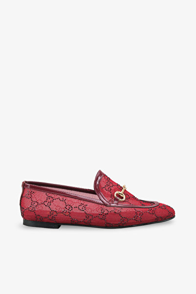 İNNABUTİKK Oreta Women's Stoned Ballerinas - Burgundy
