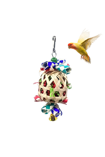 Choice Random Parrot Lantern Toy Colorful Paper Chewable Parrot Enrichment Bi...