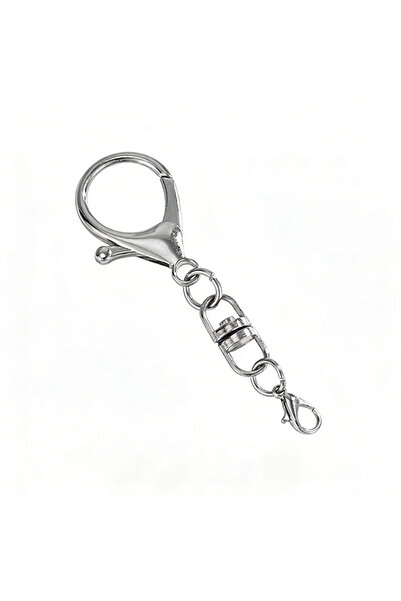Choice style B 10Pcs Silver Color Large Lobster Clasp Alloy Keychain With Sma...