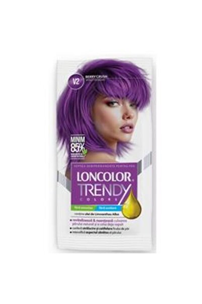 Loncolor Vopsea Semipermanenta Trendy Colors, nuanta V2 violet glam, 2x 25 ml