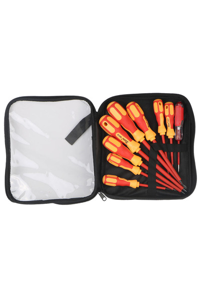 Choice طقم مفكات مغناطيسية 9 قطع مع رؤوس فيليبس ومسطحة معزولة للكهربائيين وأد...