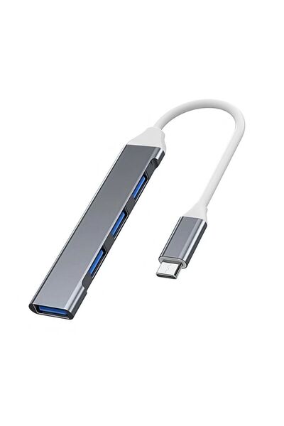 choice2 محول USB متعدد المنافذ من النوع C باللون الرمادي، محطة إرساء 4 منافذ ...