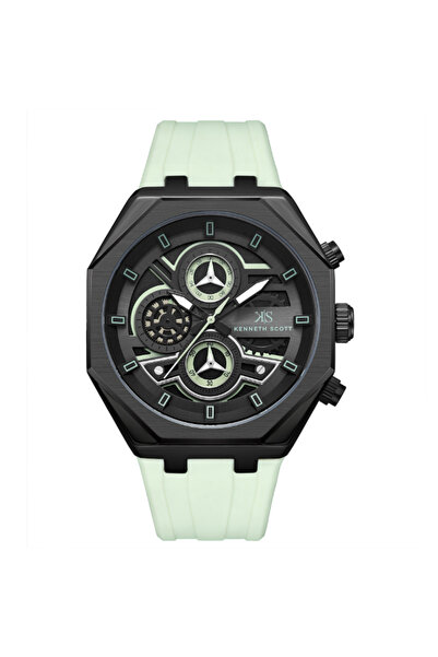 Kenneth Scott Men's Chronograph Black Dial Watch - K26111-BSHB