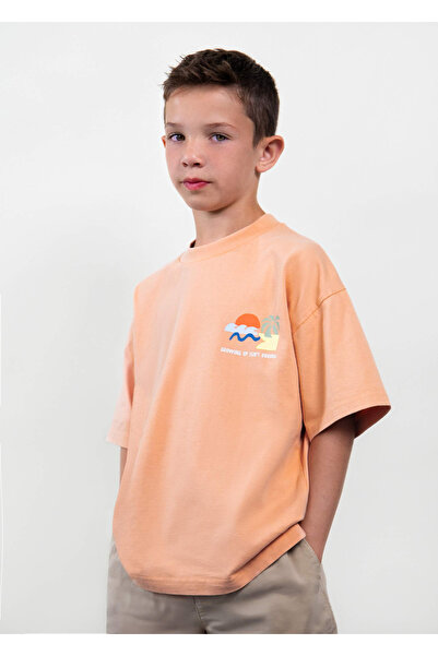 The Boston Kids تي شيرت مطبوع للأولاد سالمون 6041