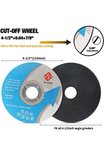 Choice1 1.6mm 115 mm 22.2mm Metal Cutting 5pcs 115mm Metal Cutting Disc Resin...