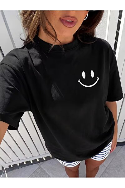 puolikuu Tricou unisex cu croială confortabilă, cu panglică și imprimeu dublu