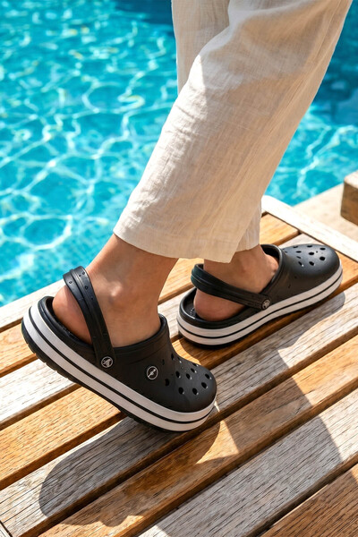 REMSA Men's Sabo Sandals Slippers 195 Black