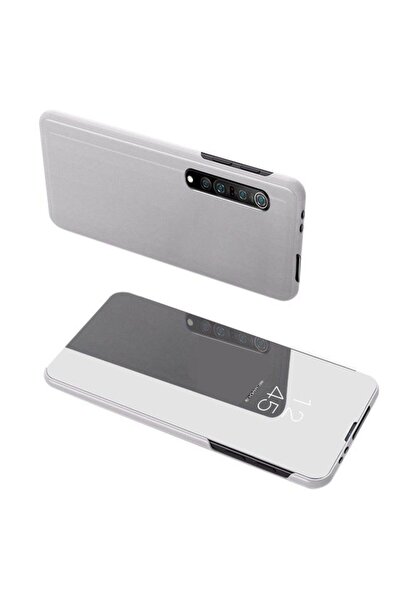 OEM Clear View Cover Xiaomi Mi Note 10 Lite Ασημί
