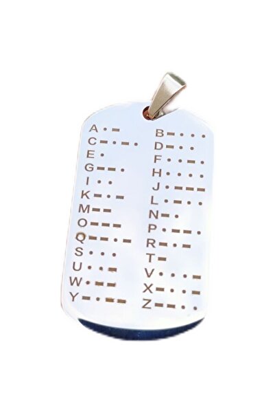 choice2 1Pc Silver 1Pc Morse Code Morse Telegraph Trainer Keychain Dog Tag Pe...