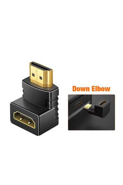 Choice3 Down Elbow 90 270 Degree HDMI-Compatible Connector Cable Adapter Righ...