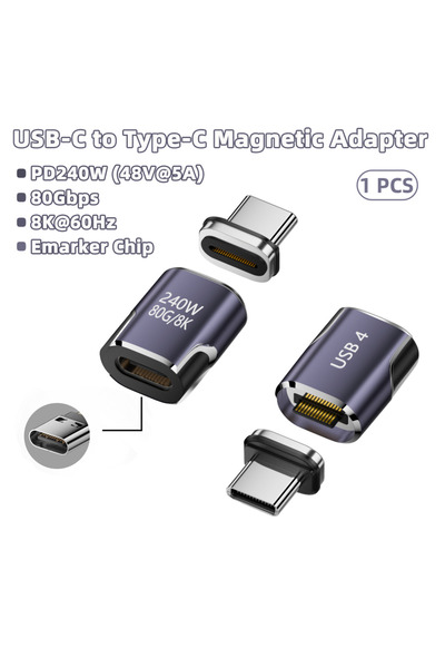 choice2 محول مغناطيسي USB4 بقوة 240 واط، 80 جيجابت في الثانية، يدعم ثندربولت ...