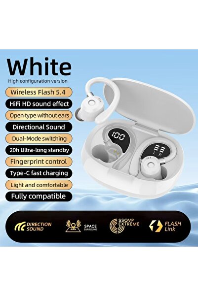 Choice سماعات بلوتوث TWS بيضاء، ميكروفونات مزدوجة، إلغاء الضوضاء ENC، تحكم با...