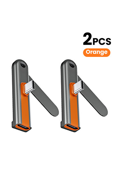Choice1 2PCS Orange USB C To Type C Phone Charging Bracket Adapter 240W Fast ...