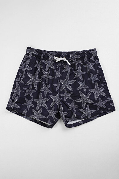 MARKAPIA Pantaloni scurți de mare pentru bărbați, cu model de stele de mare, ...