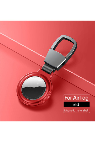 Choice5 Red For Airtag Holder Metal Protective Sleeve Magnetic Aluminum Cover...