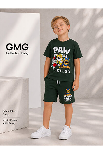 GMG Baby Boy's 3-10 Years Old Short-Sleeved 2-Piece Set with Shorts