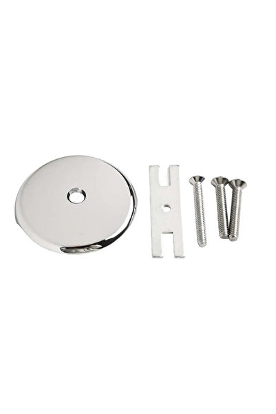Choice Silver 1 Set Single Hole Bathtub Drain Overflow Panel With 3 Screws Dr...