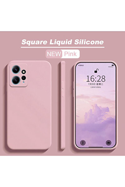 choice2 Redmi Note 12 4G Pink For Redmi Note 12 Case Liquid Silicone Plain Pr...