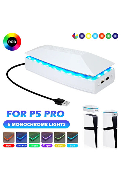 Choice مروحة تبريد علوية لجهاز PS5 Pro مع إضاءة LED RGB، مشتت حراري علوي مقاو...