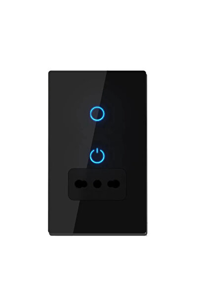 Choice3 Black 1Gang Socket Melery Wifi Smart Tuya Italy Light Switch Wall Soc...