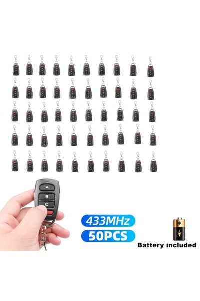 choice2 50PCS ABCD Key 5-50PCS 433MHz Copy Remote Control Electric Garage Doo...