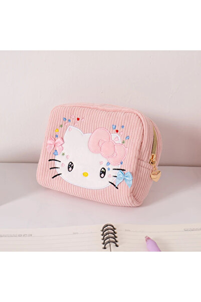 Choice Bandai 16x12x5cm Hello Kitty Lovely Hello Kitty Cosmetic Bag Corduroy ...
