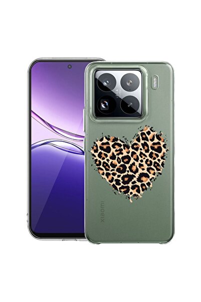 bestcase Διαφανής Λεπτή Θήκη Σιλικόνης Συμβατή με Xiaomi 15 Pro, Καρδιά Λεοπά...