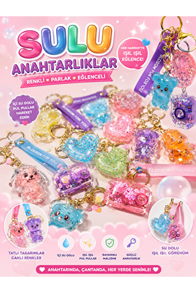 KALİTELİ ŞIK SULU ANAHTARLIKLAR 3 ADET