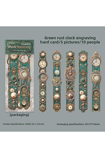 Choice4 1 عبوة E Green Patina، 1 عبوة/2 عبوة، 6 تصاميم، ملصقات سلسلة الحواف ب...