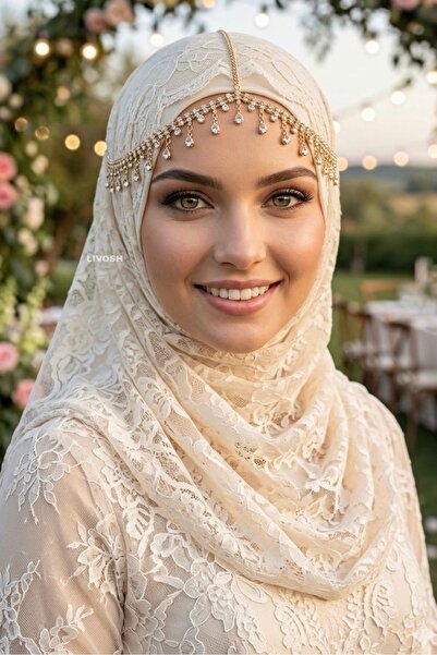 LIVOSH إكسسوارات شعر العروس، إكسسوارات تزيين الشعر، إكسسوارات غطاء رأس العروس