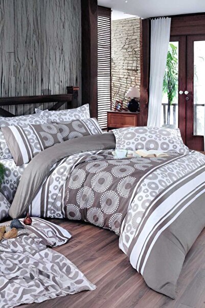 BAYÇAĞRI Double Ranforce Duvet Cover Set 100% Cotton Harmony