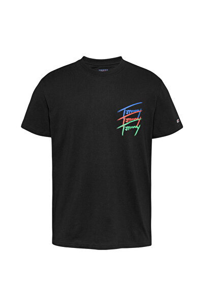 Tommy Hilfiger Tricou bărbătesc cu mânecă scurtă și logo grafic pe spate, măr...