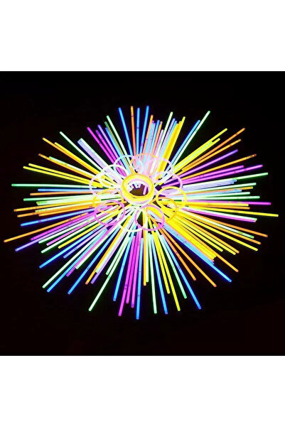Choice L 100pcs 100 Neon Glow Sticks Toy Vibrant Multi-Color Glow Necklace Pe...