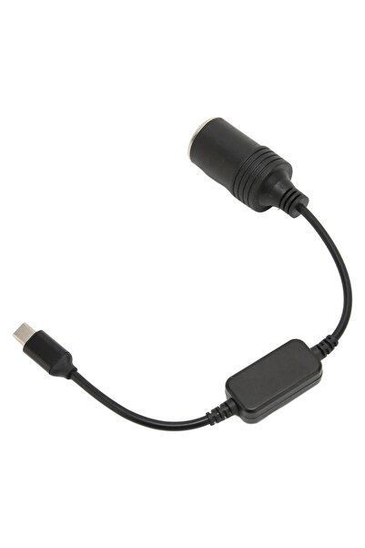 Choice محول طاقة أسود من USB C ذكر 5 فولت إلى ولاعة سيارة أنثى 12 فولت للإلكت...