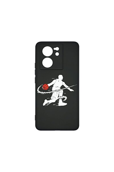 bestcase Премиум калъф от течен силикон, съвместим с Xiaomi 13T 5G, Баскетбол...