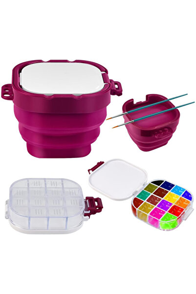 Choice3 Red 16-Well Empty Paint Organizer with Airtight Preservation, Each Ce...