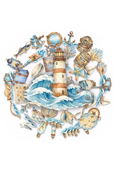 Choice 50pcs 50/100 Pcs Vintage Nautical Theme Clear PET Stickers, DIY Scrapb...