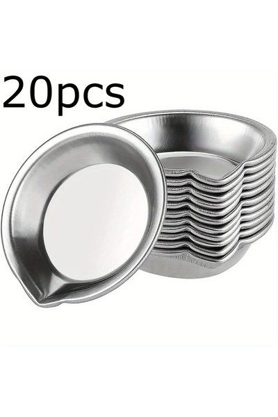 Choice1 20pcs 5/10/20pcs Durable Stainless Steel Paint Palette Set,Round Mixi...