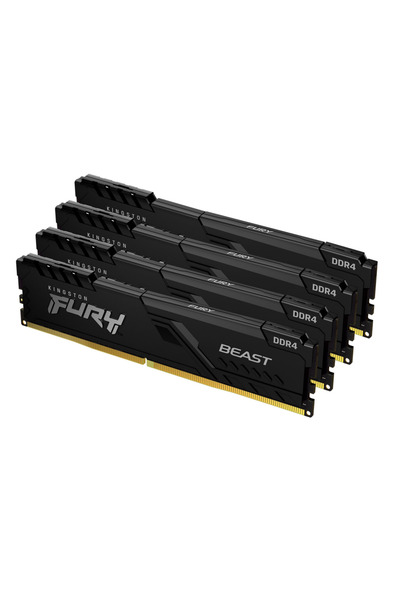 Kingston RAM FURY Beast - 64 GB (Kit 4 x 16 GB) - Profil redus - DDR4 3600 DI...