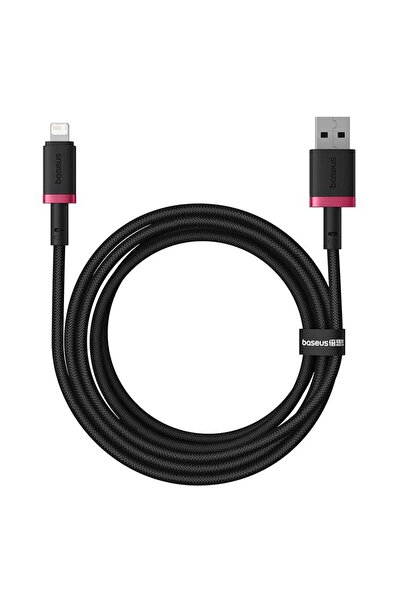 Baseus Καλώδιο Dura Braided USB-A / Lightning 2.4A 2m Μαύρο / Κόκκινο