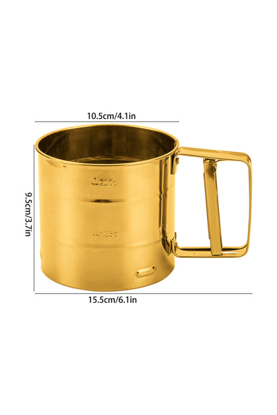 Choice 1pieces 1Piece Semi-automatic Fine Mesh Flour Sieve Sifter With Measur...