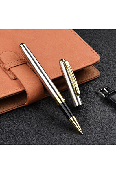 Choice9 1Silver pen Metal Gel Pen Replaceable Refill High-end Metal Business ...