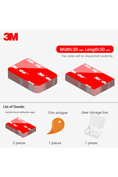 choice2 3M Thickness- 0.8mm 30mm-50mm-5pcs 3M Double-sided Adhesive Tape Supe...
