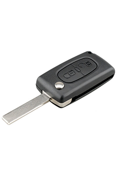 Choice MOJOYCE CE0536 HU83 2 Buttons Flip Folding Key Case Black Remote Flip ...