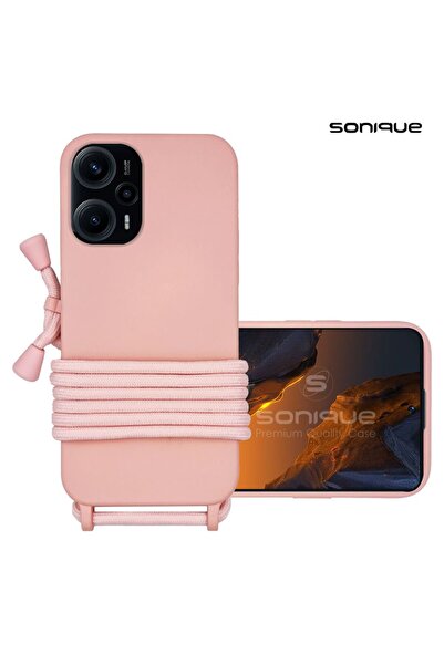Sonique Θήκη Σιλικόνης με Κορδόνι CarryHang Xiaomi Poco F5 5G Ροζ