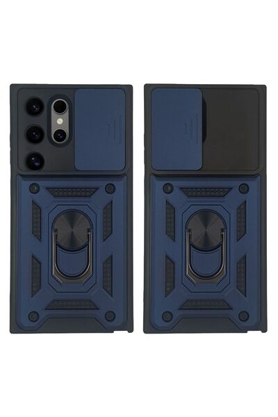 Sonique Θήκη Ring Armor CamPro για Samsung Galaxy S24 Ultra Μπλέ